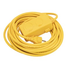 One Stop 高容量延長線 2孔 HJM-YJS162, 黃色, 1個, 5m