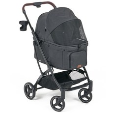 Not So Big Aroa 寵物推車 + 防雨罩 + 杯架組合, 1套, 時尚黑