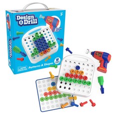 Design&Drill Learning Resources 設計與鑽孔圖案活動組 工具玩具, 混合色, 1個