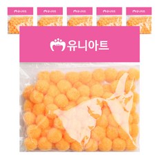 유니아트 1000 퐁퐁 12mm, 주황, 6개