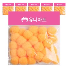 유니아트 1000 퐁퐁 20mm, 주황, 6개