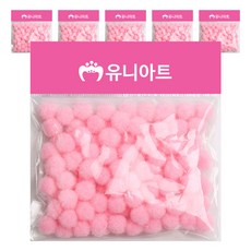 유니아트 1000 퐁퐁 12mm, 분홍, 6개
