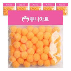유니아트 1000 퐁퐁 15mm, 주황, 6개