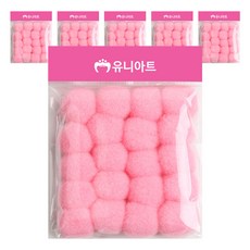 유니아트 1000 퐁퐁 30mm, 분홍, 6개