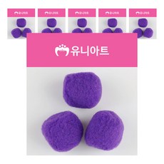 유니아트 1000 퐁퐁 50mm, 보라, 6개
