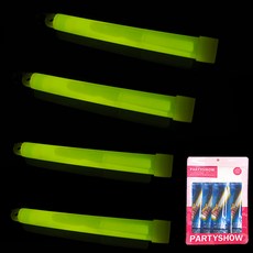 파티쇼 콘서트 야광봉15cm 4p, 옐로우, 1개