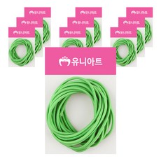 Uniart 1000彩色橡皮筋, 10個, 綠色