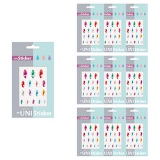 Uniart Uni 18號貼紙, 10張, 混色