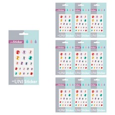 Uniart Uni 貼紙 22號, 混合色, 10個