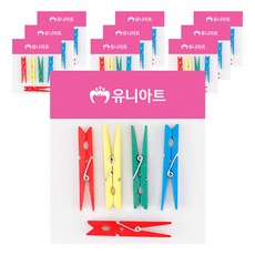 Uniart 1200 木製夾 特大, 混合顏色, 10個