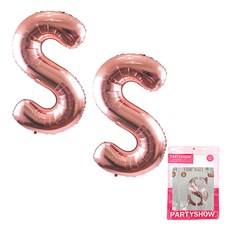 파티쇼 알파벳 은박 풍선 대 2p, 로즈골드(S), 1개
