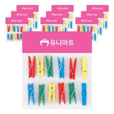 Uniart 1200 木製夾 中, 混合顏色, 10個