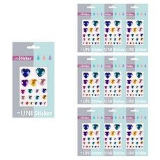 Uniart UNI 貼紙 10號, 混合色, 10個