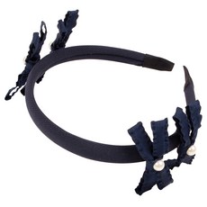 BEEN 女童款海軍藍珍珠蝴蝶結髮箍 BY12AX05NV