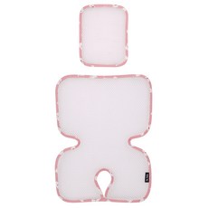 to tots 嬰幼兒汽車座椅涼墊頭枕, 快樂狗 粉紅色, 1個