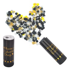 파티쇼 파티꽃가루폭죽 소형 2p, 블랙믹스, 1개