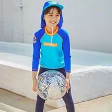 ICE SAND 男童防曬泳衣水上緊身褲護頸帽套裝 UNU-33106