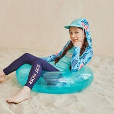 ICE SAND 女童用防曬衣水上緊身褲護頸帽套組 BR-88109