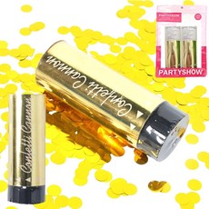 파티쇼 파티꽃가루폭죽 소형 2p, 메탈골드, 1개