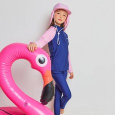 ICE SAND 女童拉鍊防磨衣水上緊身褲遮陽帽套組 BR-233110