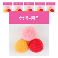유니아트 1000 퐁퐁 50mm, 혼합색상, 6개