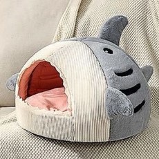 Nyangtemjeom 貓咪鯊魚躲藏屋, 灰色, 1個