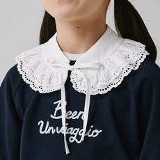 BEEN 女童用蕾絲雙層領片 BY14AL03WT