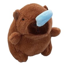 다다랜드 뚠빵한 카피바라 동물 인형 키링, 12cm, 콧물흘리는카피바라, 1개