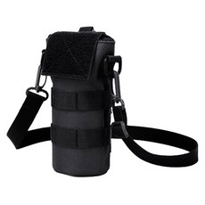 Block Mart 可摺疊斜背水瓶袋, 1個, 黑色