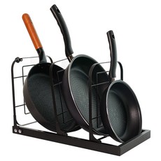 Le made 可調節高度多用途鍋具平底鍋收納架 230 x 270 x 430 mm, 3層, 黑色