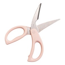 deLi 得力 雙手通用多用途不鏽鋼廚房剪刀 20cm 77780, 1個, 粉紅色