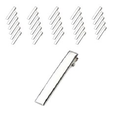 女性用爪夾髮夾 DIY製作材料 方形 8cm, 30個, 銀色