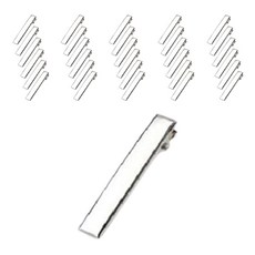 여성용 집게 헤어핀 DIY 만들기 부자재 사각 6cm, 실버, 60개