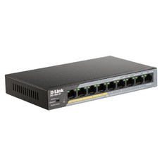 D-Link 友訊科技 8埠PoE+1埠交換集線器, DSS-100E-9P