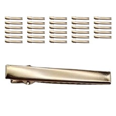 女性用方形抓夾髮夾 DIY製作材料 5cm, 金色, 30個