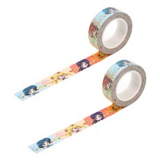 Flyingwhales 美少女戰士紙膠帶 1.5cm x 1m, 2個, 迷你美少女戰士
