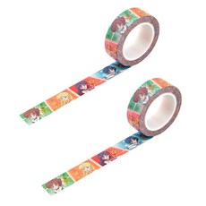 플라잉웨일즈 세일러문 마스킹 테이프 1.5cm x 1m, 모두모여변신, 2개