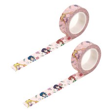 플라잉웨일즈 세일러문 마스킹 테이프 1.5cm x 1m, 함께, 2개