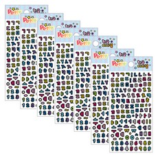 Petit Blackline 韓文設計貼紙 DA5632, 混合顏色, 7個