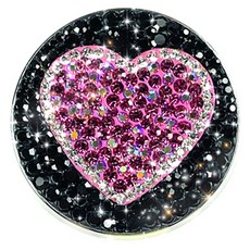 ANYGOLF 水晶字母高爾夫球標, 14) HRT-58 黑粉色, 1個