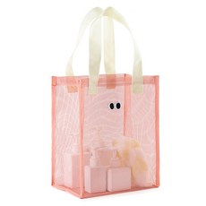 뷰레이터닷컴 너츠 눈알 매쉬 수영가방, 핑크
