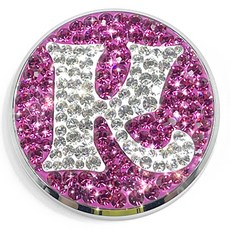 ANYGOLF 水晶字母高爾夫球標, 02) AP-K13 粉白色, 1個