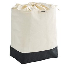 HANSSEM 兩用多功能背包式洗衣籃, 米色 + 黑色