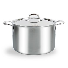 Lago 電磁爐用5層壓花不鏽鋼深湯鍋, 銀色, 28cm, 1個