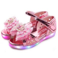 해피걸 여아용 풋풋 로얄스윗 LED 구두샌들