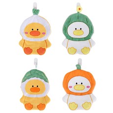 Beaurator 小雞超細纖維卡通圖案廚房毛巾4件組, 混合顏色, 1套