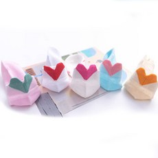 Hararoy 嬰幼兒素色愛心襪子5雙組