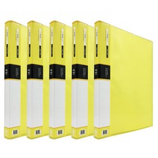 Orange Office i-color 索引透明文件夾 A4 40頁, 黃色, 5個