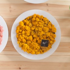 플라워트리 SoKoob 조화 원형 스칸디아액자 옐로우 29cm P, 1개