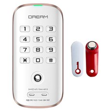 Dreamloc 置物櫃門用電子鎖 DR-70T + 觸控鑰匙 隨機出貨 2入組, DR-70T(白色), 顧客自行安裝